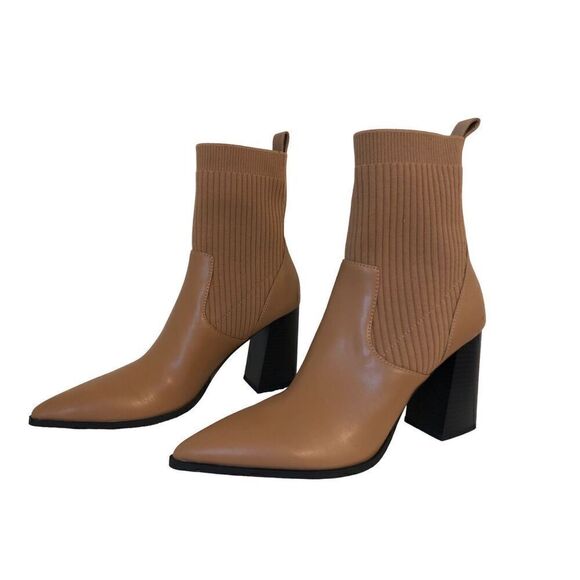 Brand New Open Edit Rafael Pointed Toe Boots Brown Size 9.5 - Picture 4 of 12